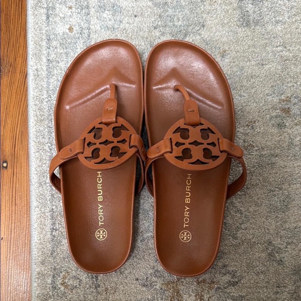Tory Burch Brown Miller Cloud Sandals
